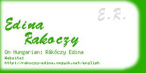 edina rakoczy business card